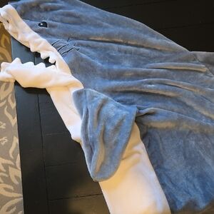 Fun Shark Blanket in Blue and White